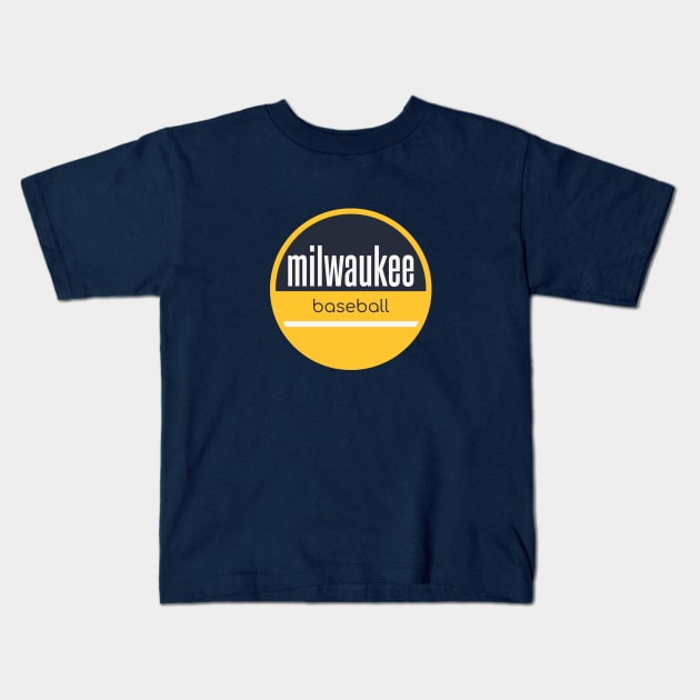 Milwaukee baseball Kids T-Shirt by BVHstudio